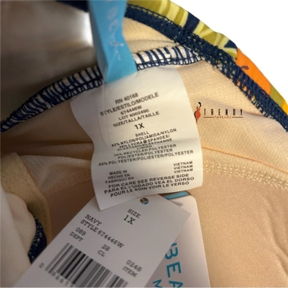 NWT Women’s Plus Slimming Control 1 Piece Swimsuit - Picture 5 of 8